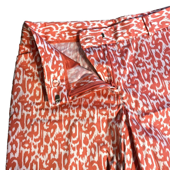 Jones New York Signature Stretch Orange & White Bermuda Walking Shorts US Size 8 - Picture 2 of 6